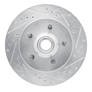Ford Expedition Brake Rotor (1) - Front Right - R1 Concepts - Drilled & Slotted - Silver - `99-`04